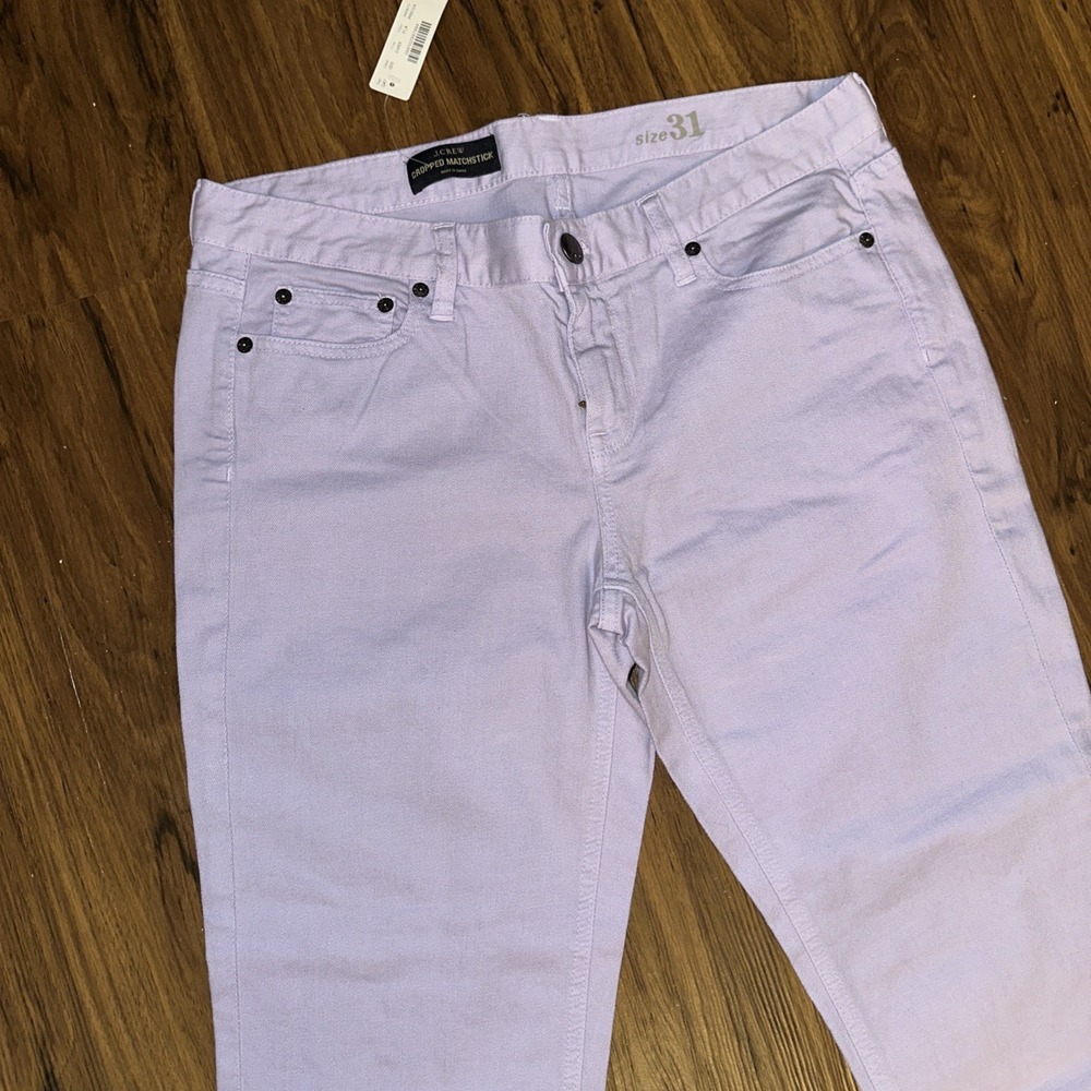 J.Crew Members Women Cropped Matchstick Jeans Sz 31 Slim Skinny Straight Stretch